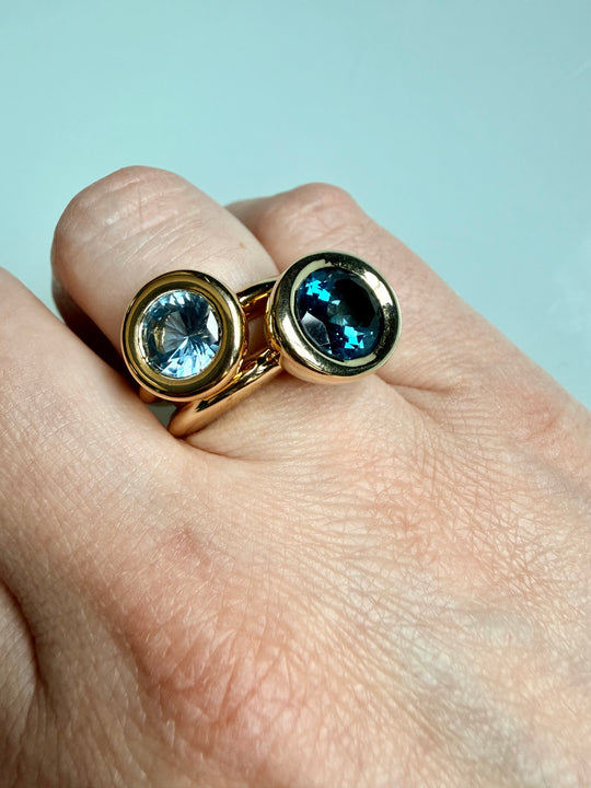 Aquamarine Small Bud Ring