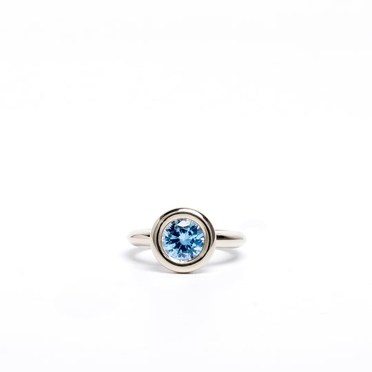 Blue Topaz Small Bud Ring
