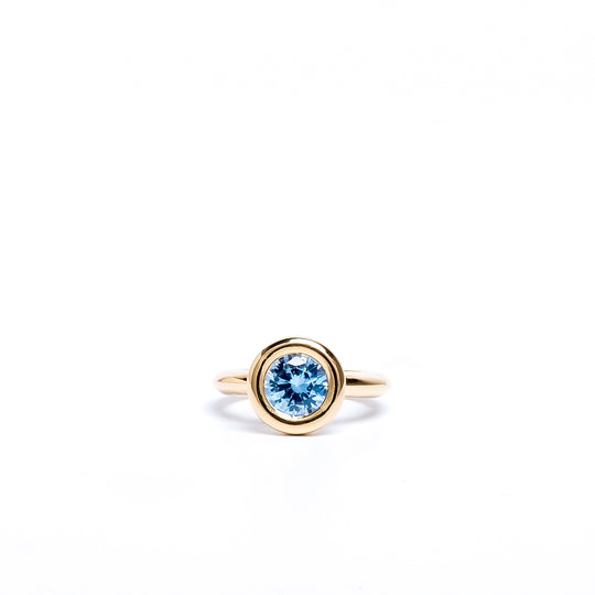 Aquamarine Small Bud Ring