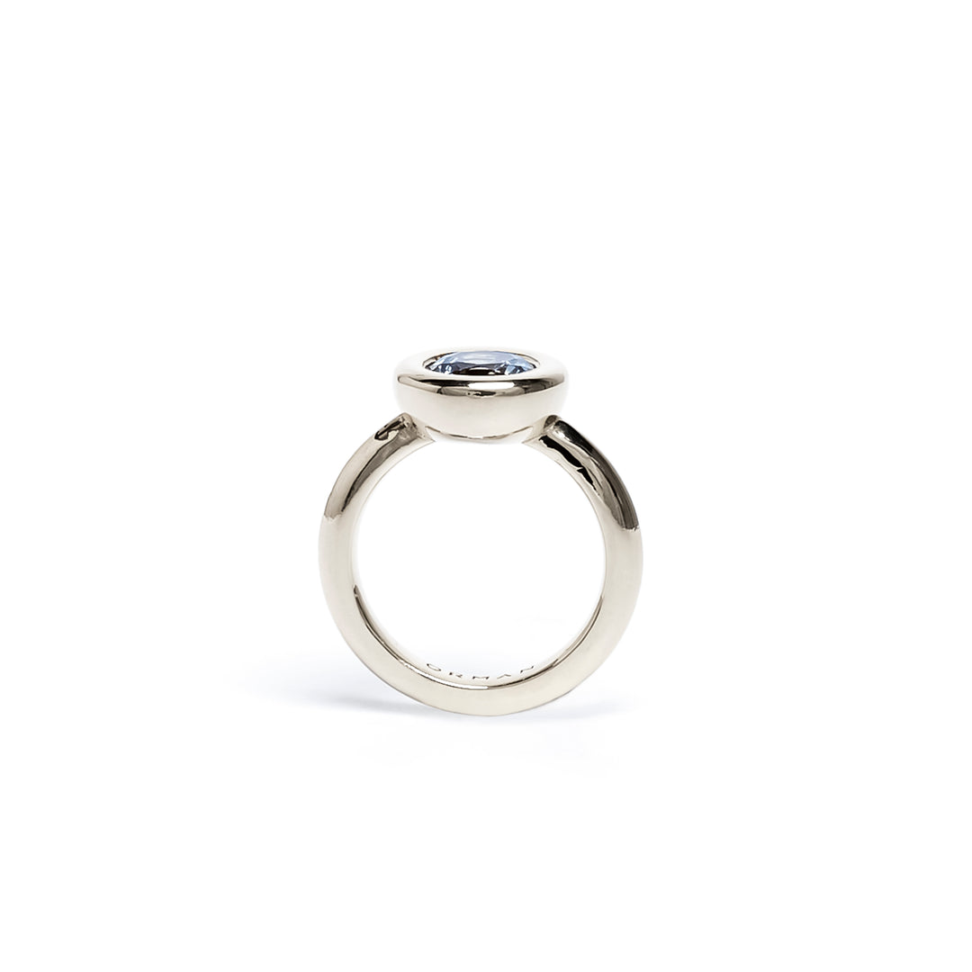 Blue Topaz Small Bud Ring