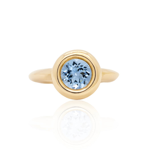 Aquamarine Small Bud Ring