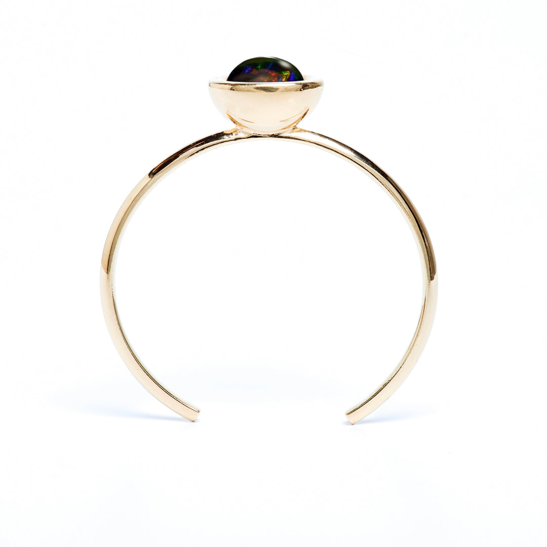Black Opal Oval Bud Cuff