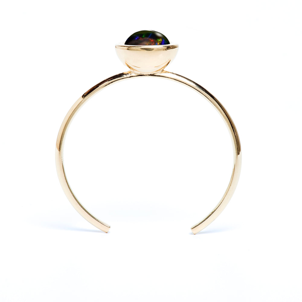 Black Opal Oval Bud Cuff