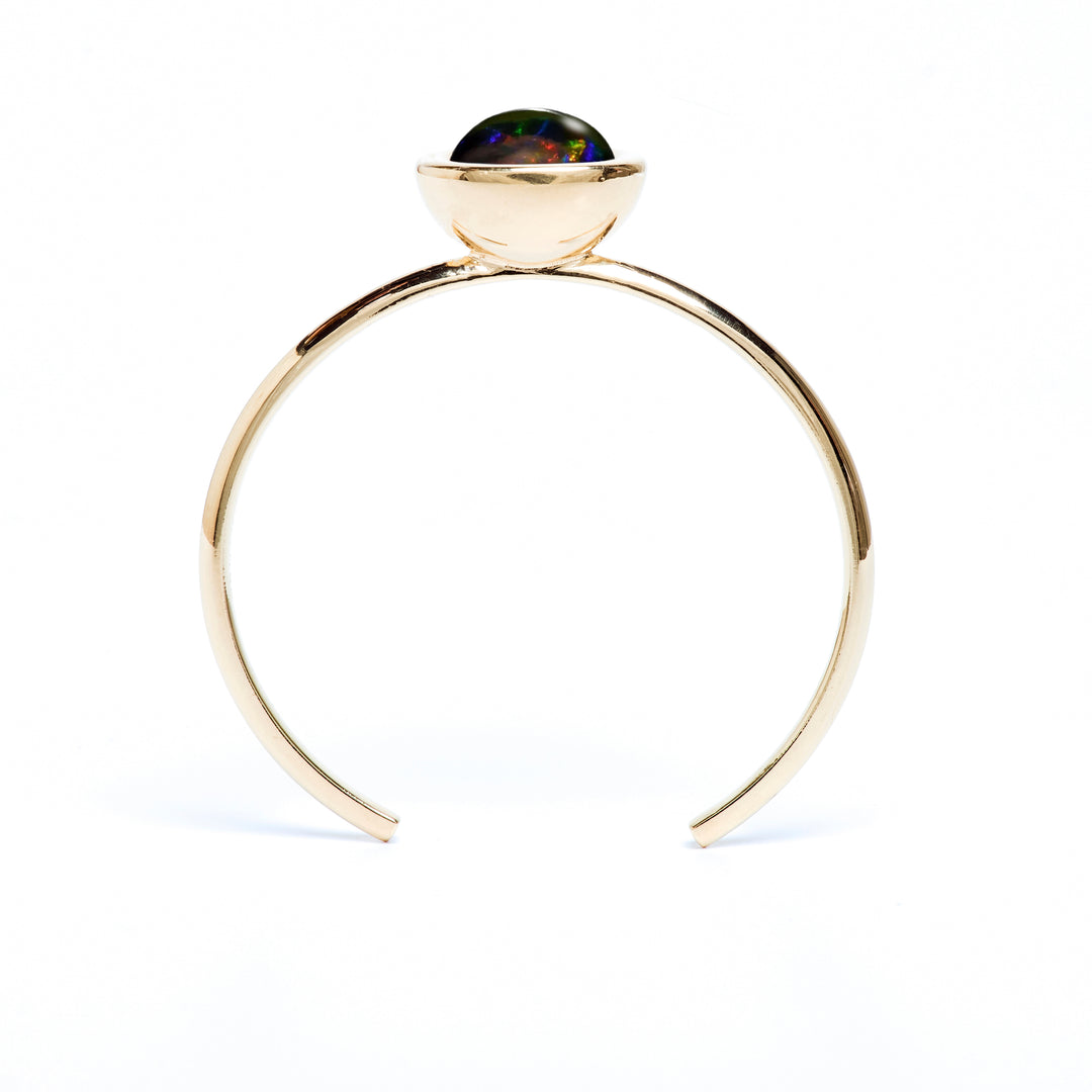 Black Opal Oval Bud Cuff
