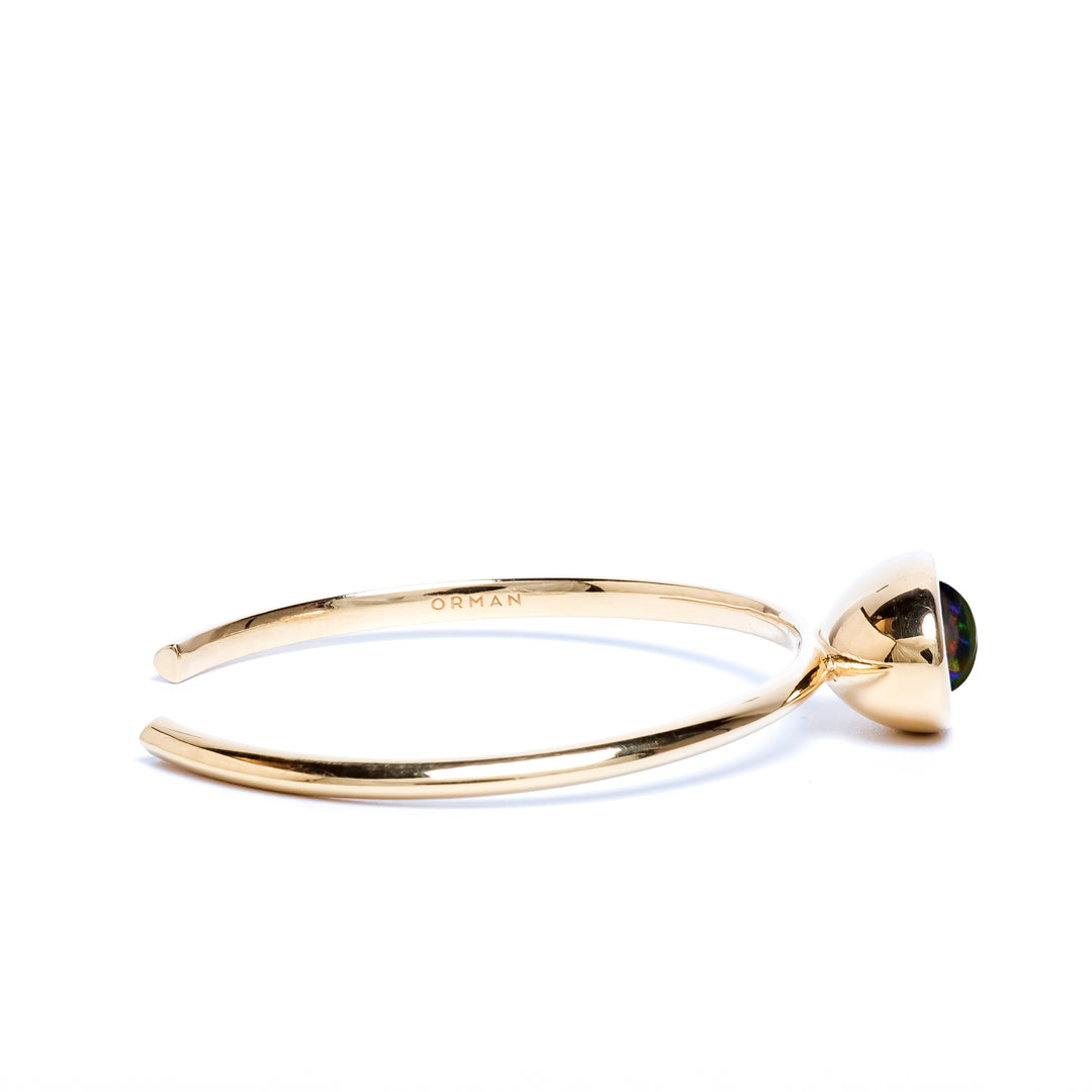 Black Opal Oval Bud Cuff