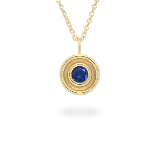 Blue Sapphire Flora Pendant