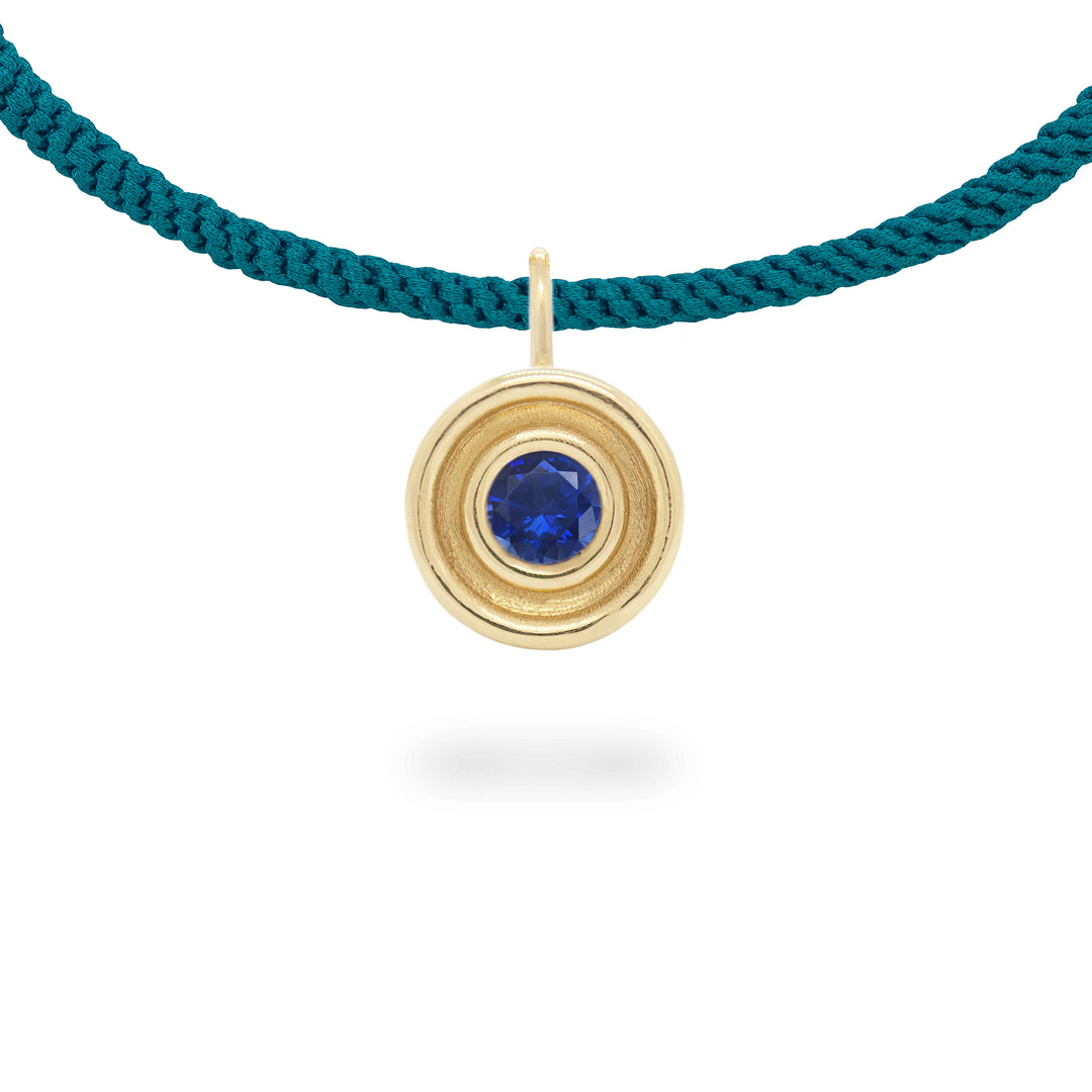 Blue Sapphire Flora Pendant