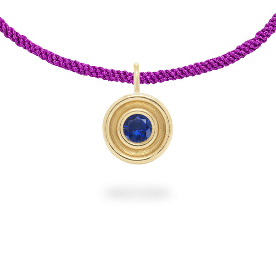 Blue Sapphire Flora Pendant