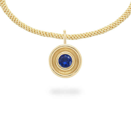Blue Sapphire Flora Pendant