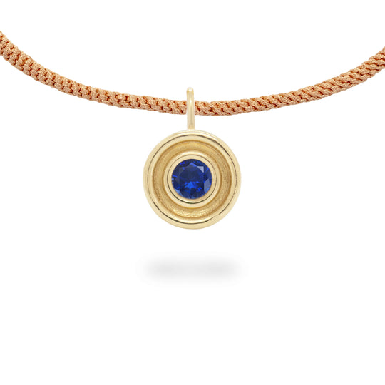 Blue Sapphire Flora Pendant