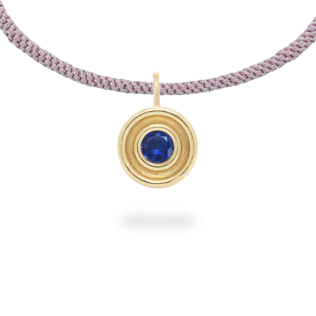 Blue Sapphire Flora Pendant