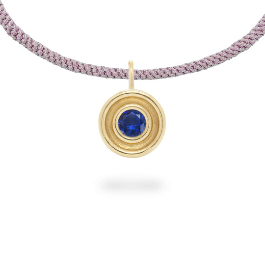 Blue Sapphire Flora Pendant