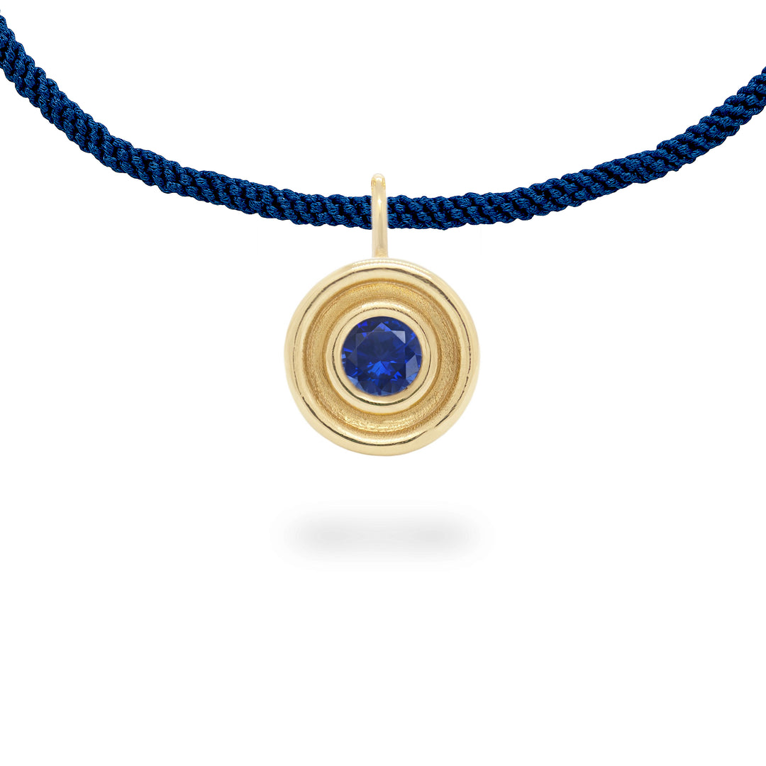 Blue Sapphire Flora Pendant