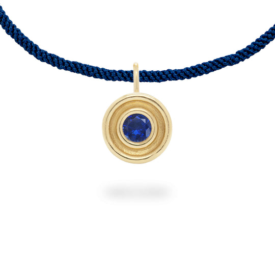 Blue Sapphire Flora Pendant