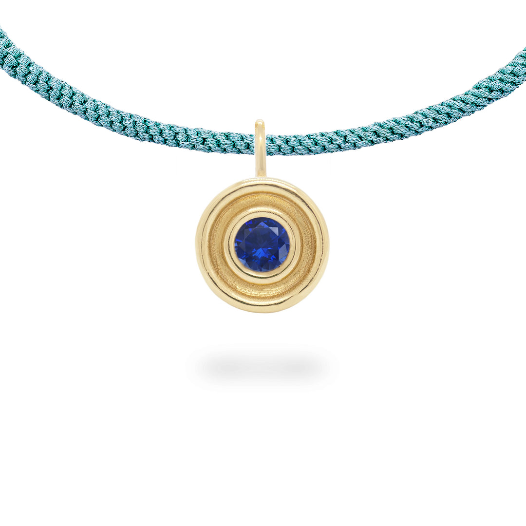 Blue Sapphire Flora Pendant