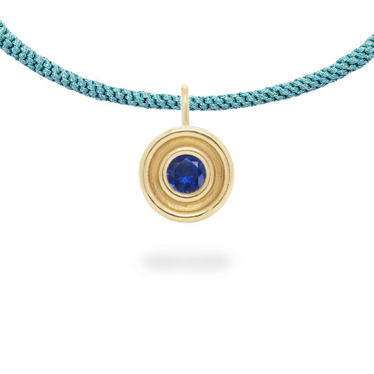 Blue Sapphire Flora Pendant
