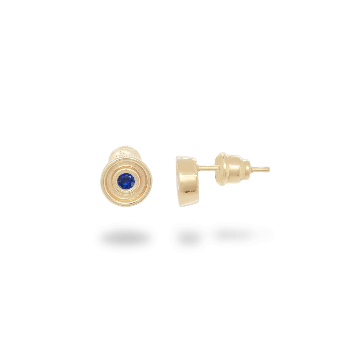 Blue Sapphire Flora Studs