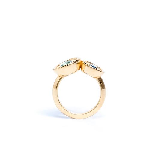 Pink Two Stone Flora Ring