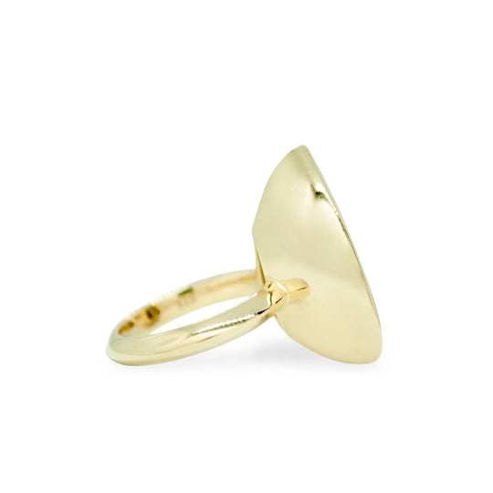 Brown Topaz Pear Flora Ring