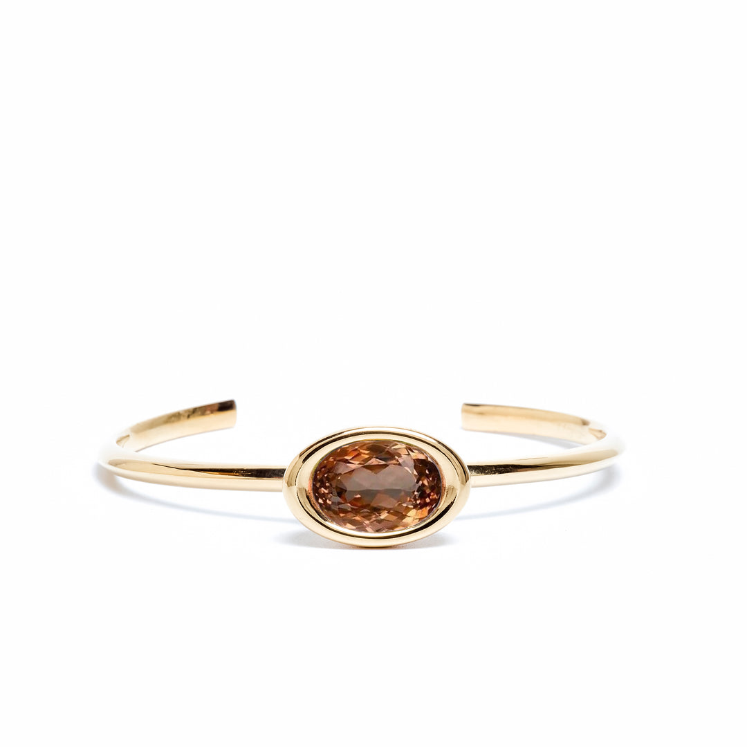 Champagne Topaz Oval Bud Cuff