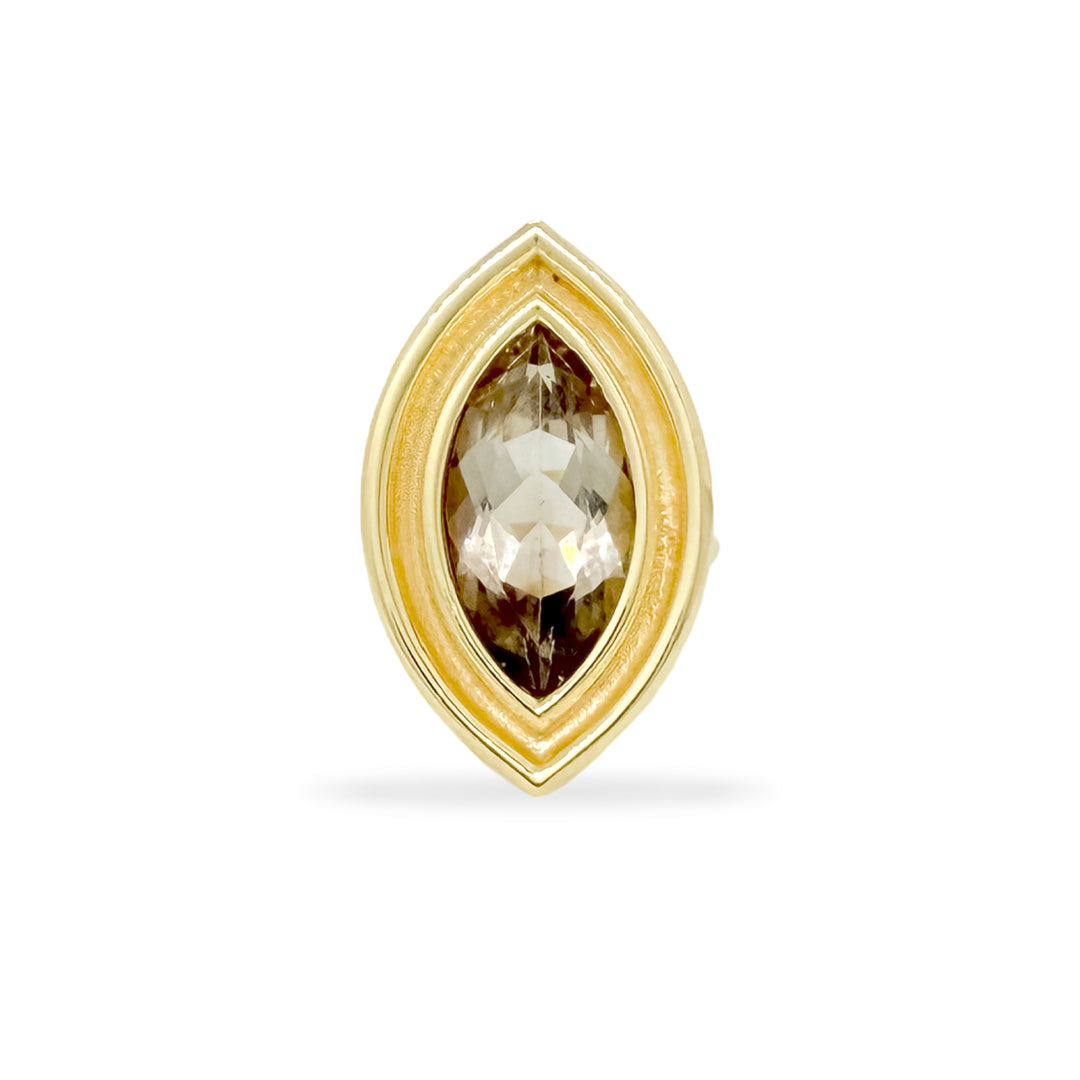 Champagne Topaz Marquise Flora Ring