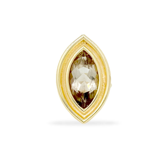 Champagne Topaz Marquise Flora Ring