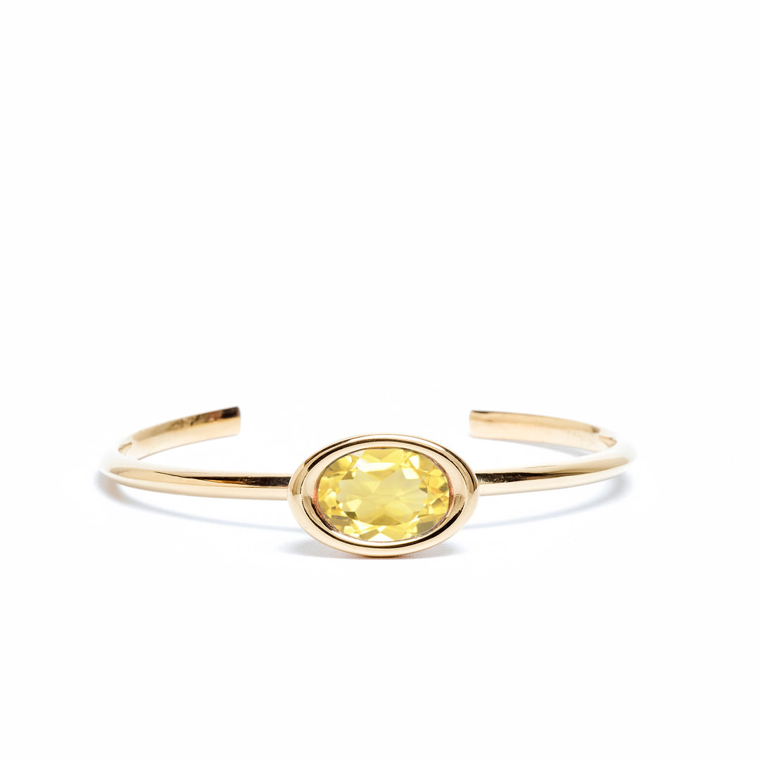 Citrine Oval Bud Cuff