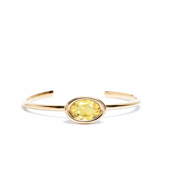 Citrine Oval Bud Cuff