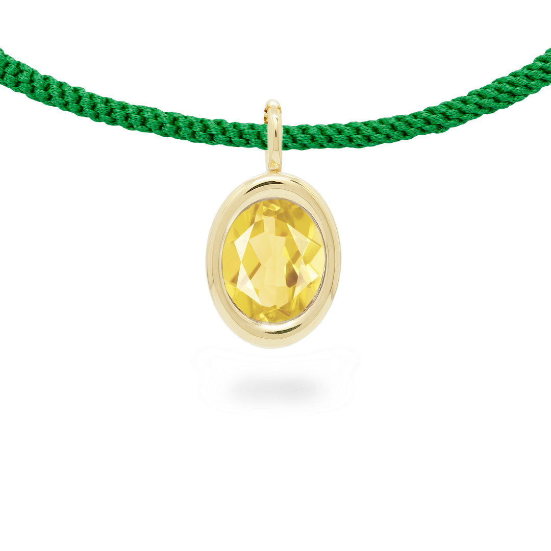 Citrine Oval Bud Pendant