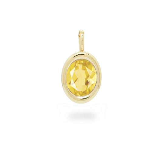 Citrine Oval Bud Pendant