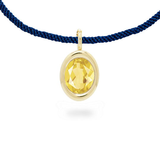 Citrine Oval Bud Pendant