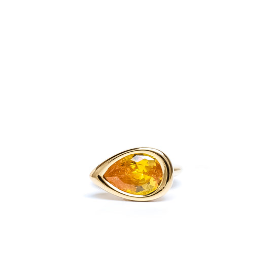Citrine Pear Bud Ring