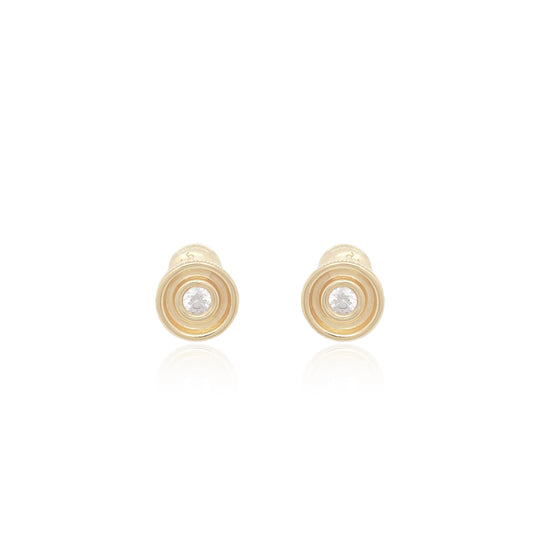 White Sapphire Flora Studs