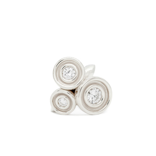 Diamond Three Stone Flora Ring