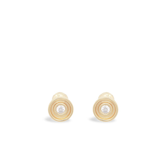 White Sapphire Flora Studs