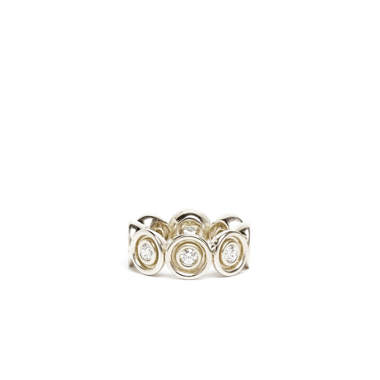 Diamond Flora Band Ring