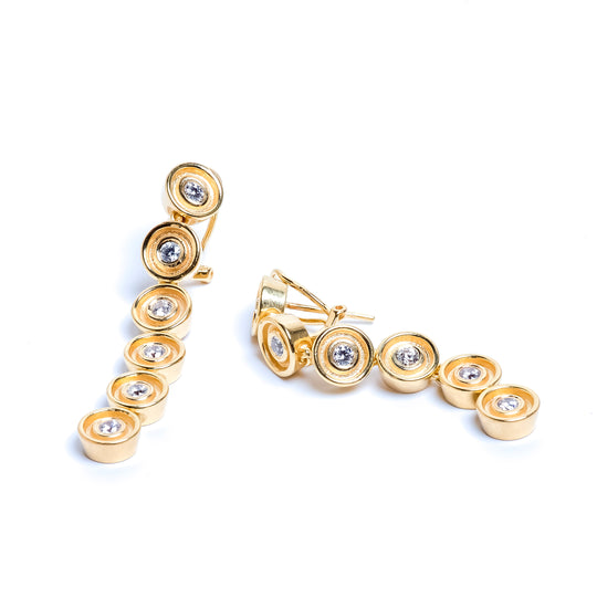 Diamond Flora Pendant Earrings