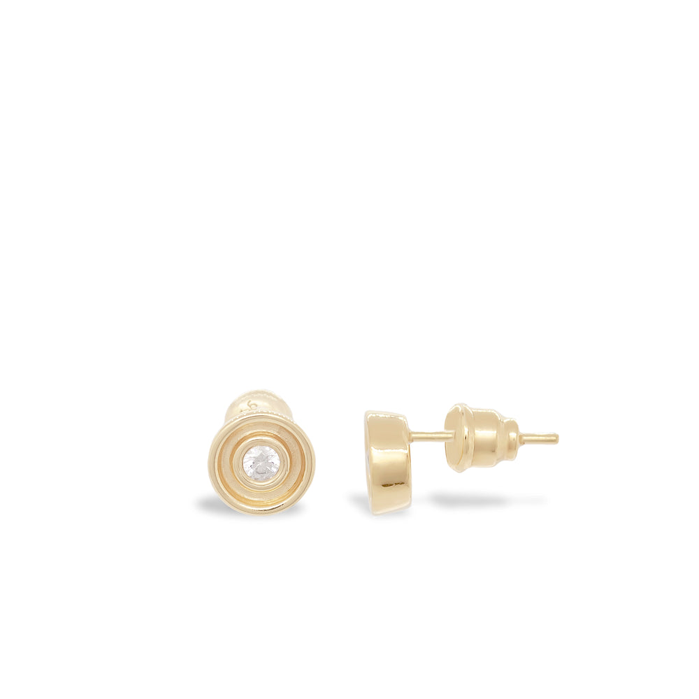 White Sapphire Flora Studs