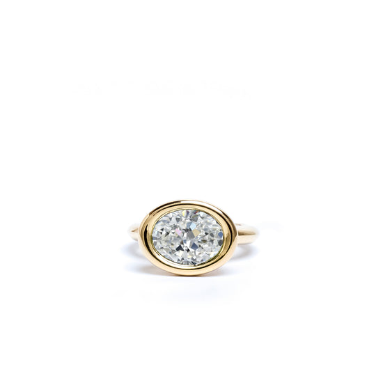 Diamond Oval Bud Ring