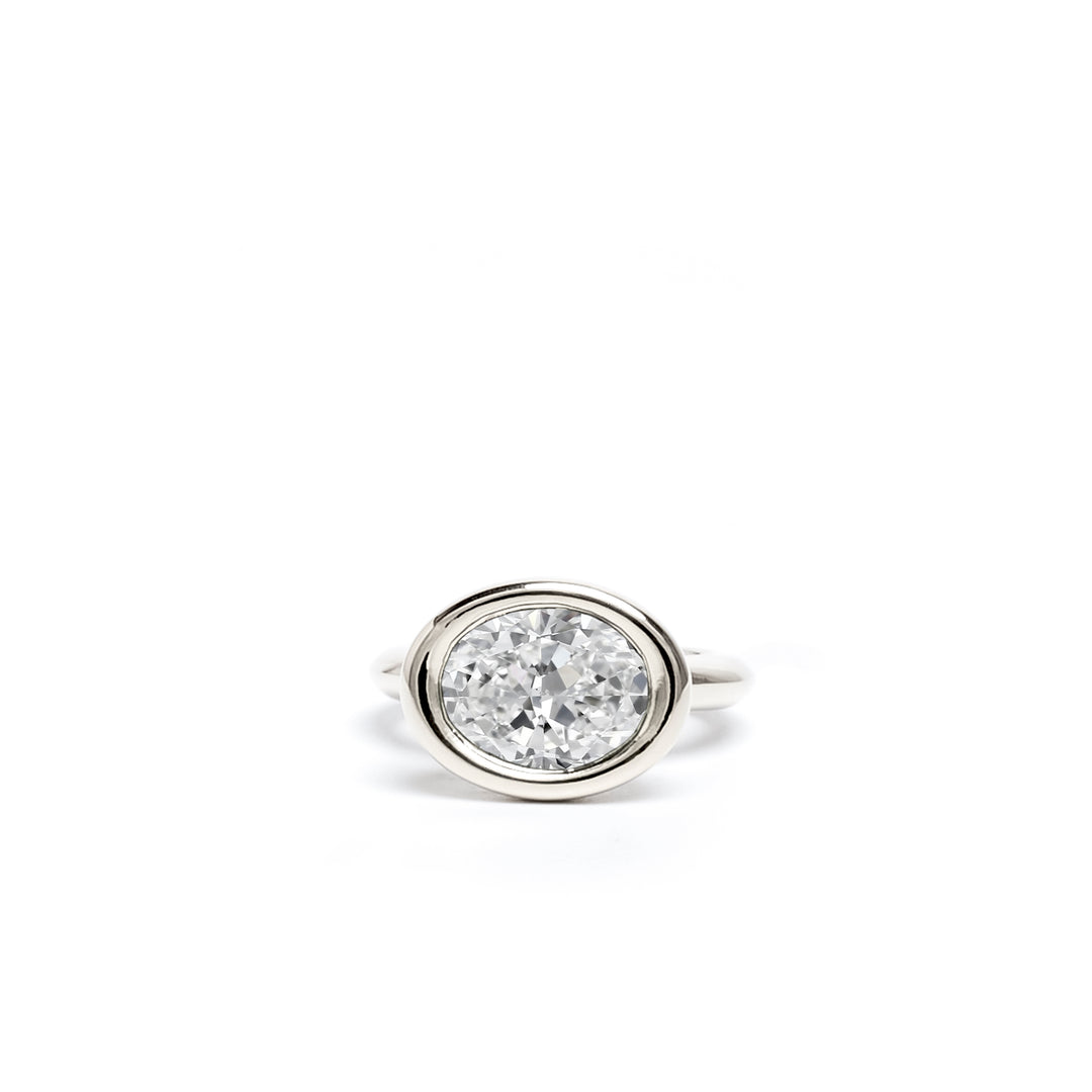 Diamond Oval Bud Ring