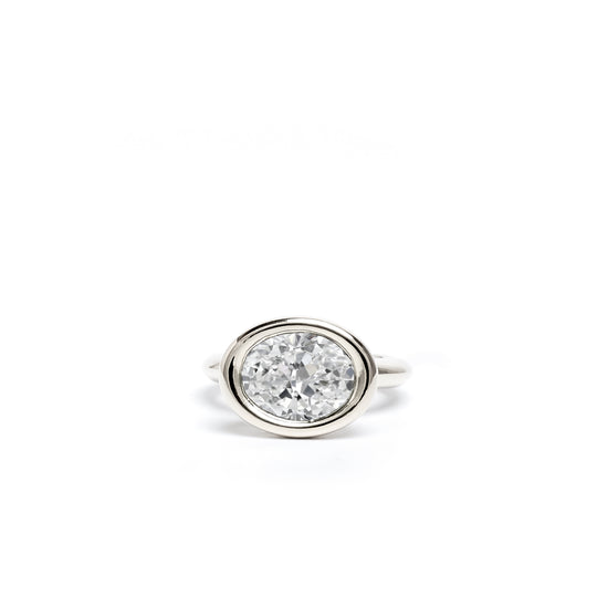 Diamond Oval Bud Ring
