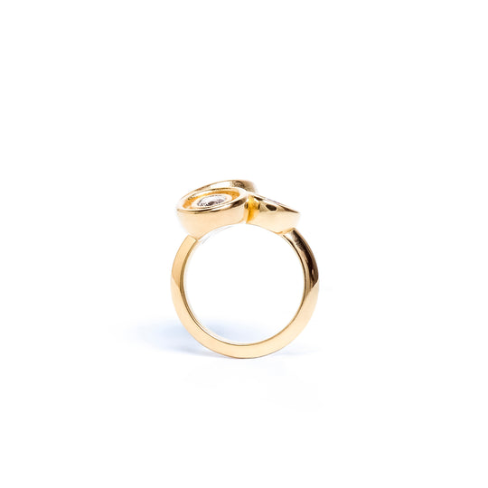 Diamond Three Stone Flora Ring