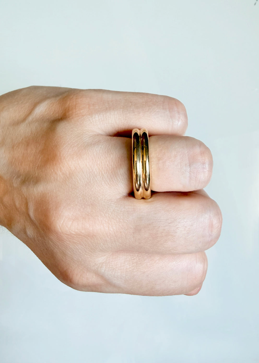 Double Ribbon Band Ring