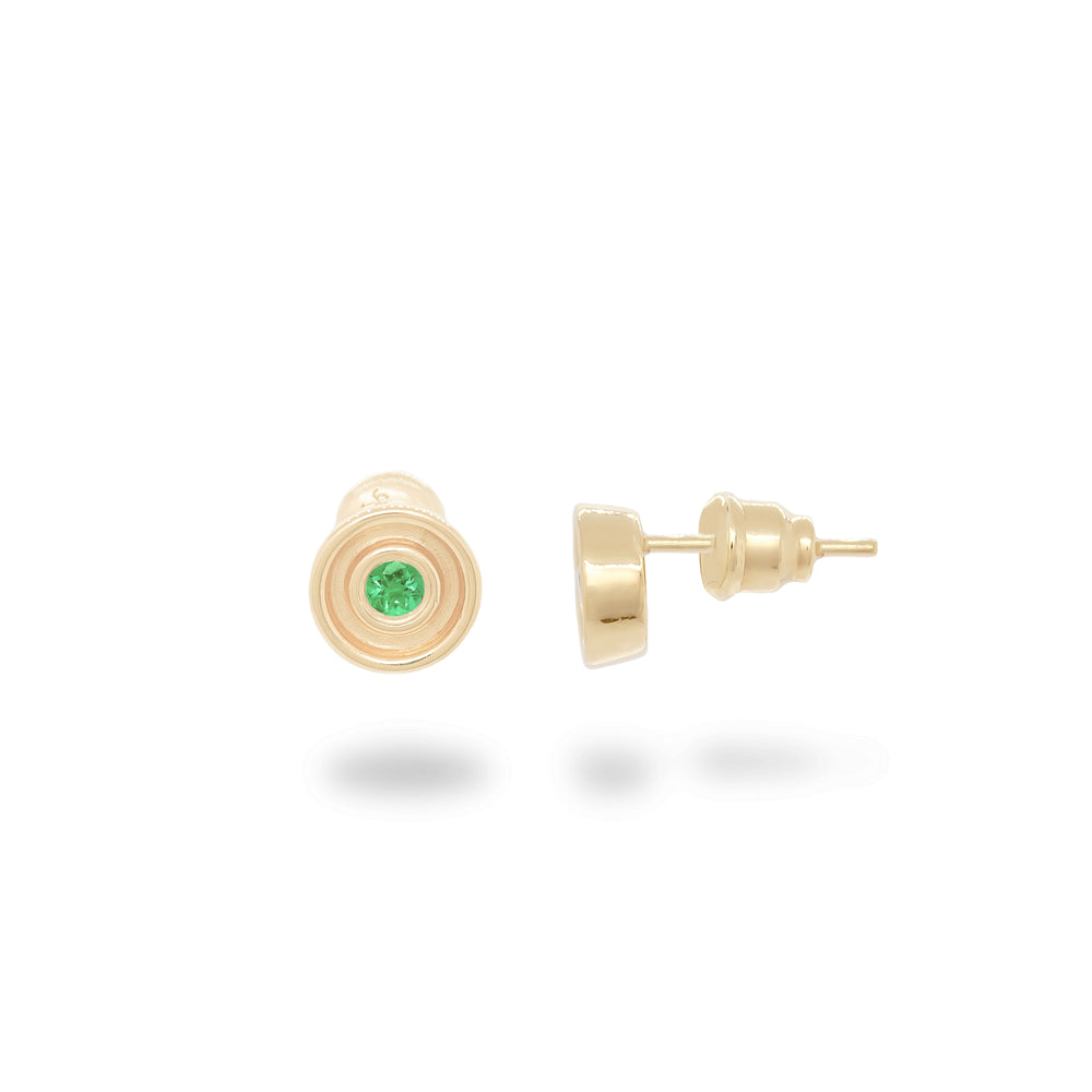 Emerald Flora Studs