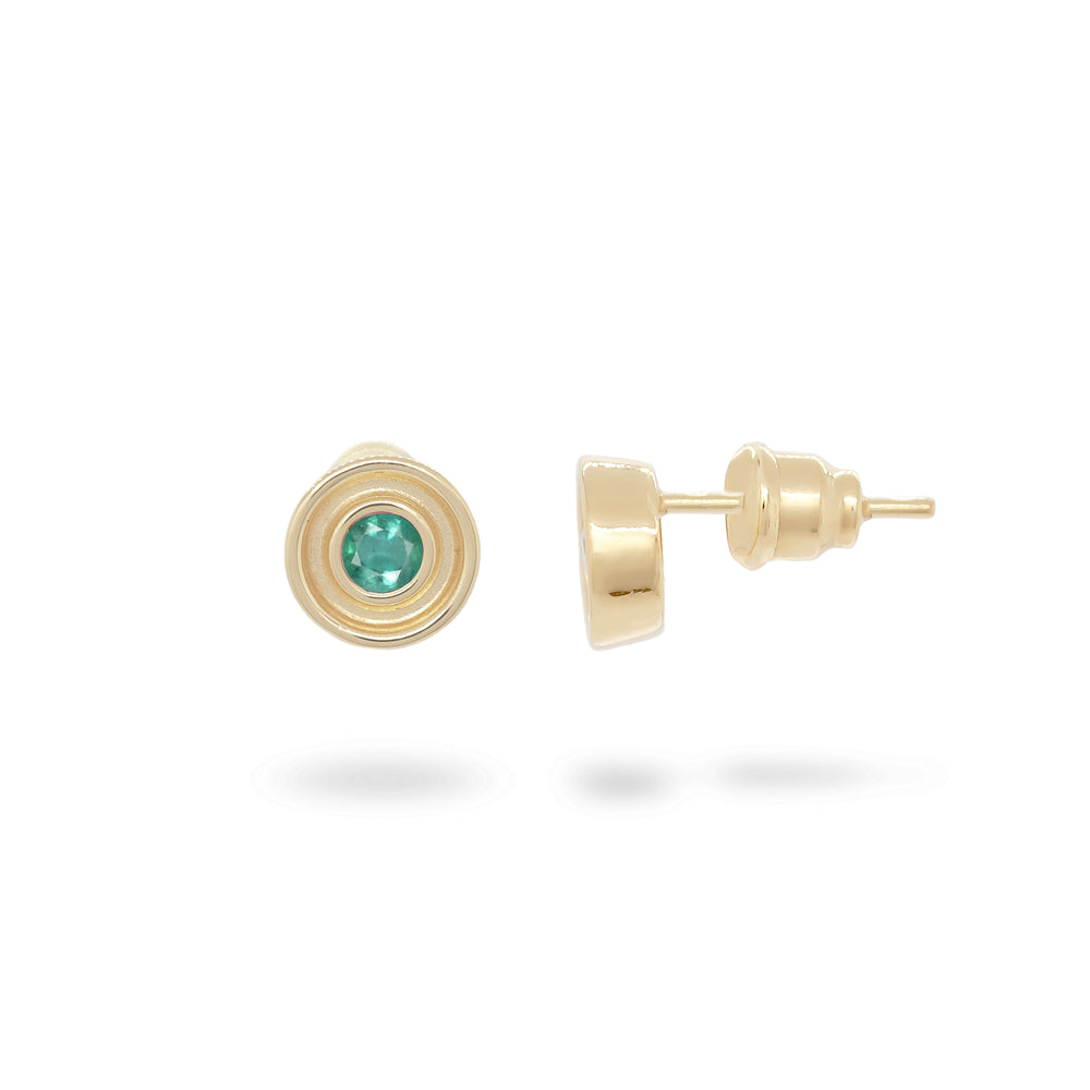 Emerald Flora Studs