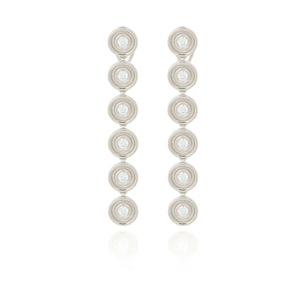 Diamond Flora Pendant Earrings