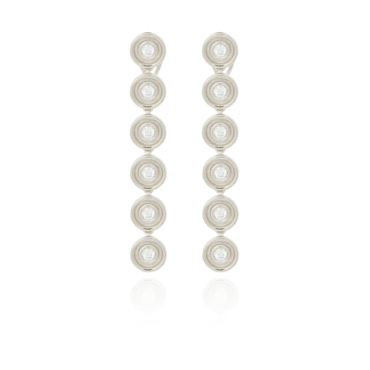 Diamond Flora Pendant Earrings