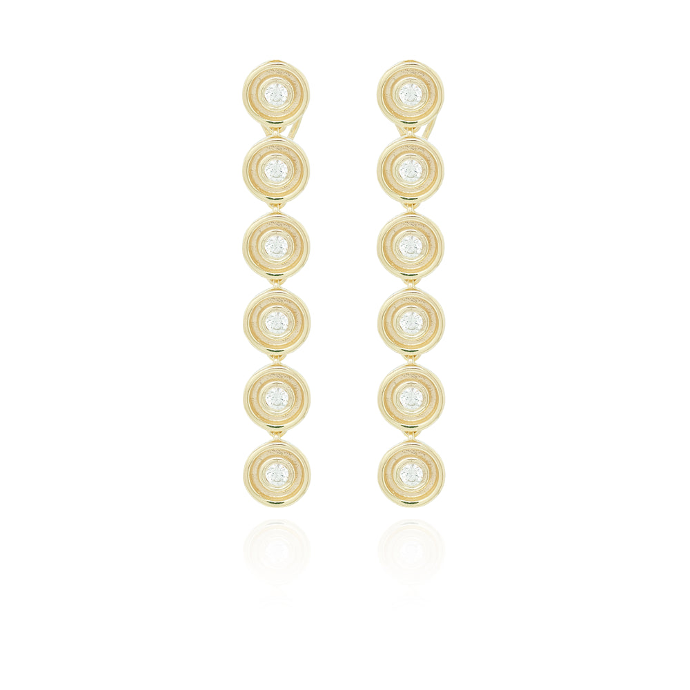 Diamond Flora Pendant Earrings
