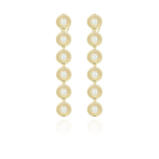 Diamond Flora Pendant Earrings