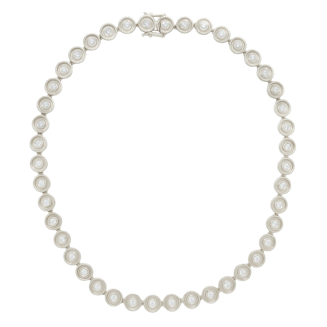 Diamond Flora Tennis Necklace